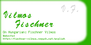 vilmos fischner business card